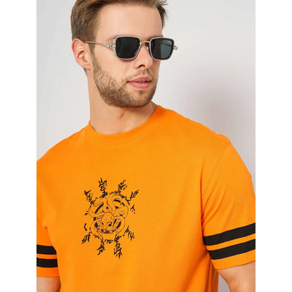 Naruto - Orange Printed Cotton T-shirt