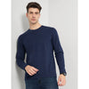 Celio* Solid Relaxed Fit Cotton Navy Blue T-Shirt