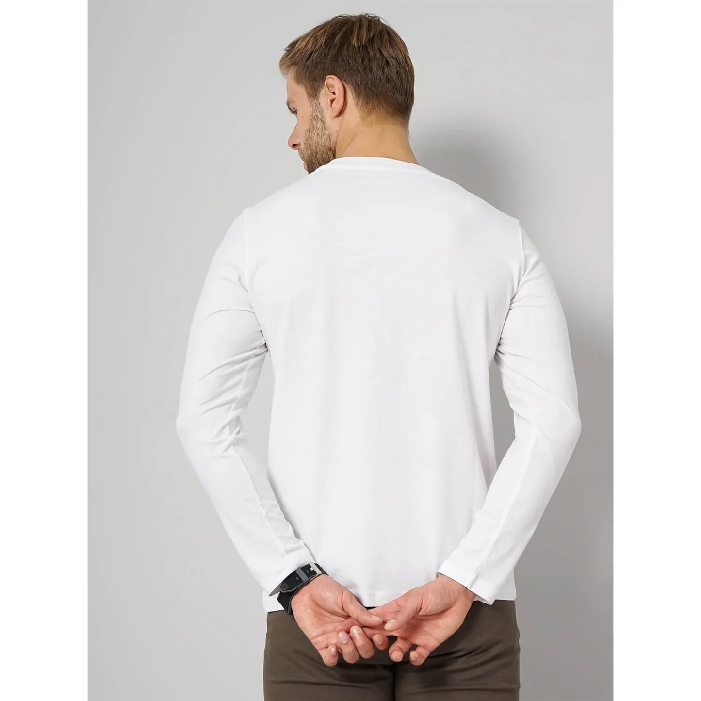 White Solid Cotton T-Shirt