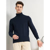 Celio* Solid Regular Fit Cotton Navy Blue Sweater
