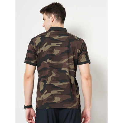 Celio* Camouflage Regular Fit Cotton Multi T-Shirt