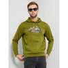 Celio* Graphics Regular Fit Cotton-Blend Olive Sweatshirt