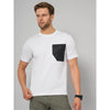 Celio* Solid Relaxed Fit Cotton-Blend White T-Shirt