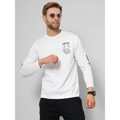 White Graphics Cotton T-Shirt