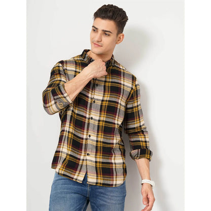 Cream Checks Viscose Shirt