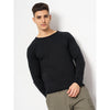 Celio* Solid Regular Fit Cotton Black T-Shirt