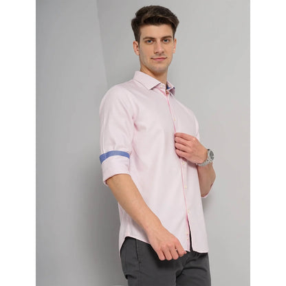 Cream Solid Cotton Shirt