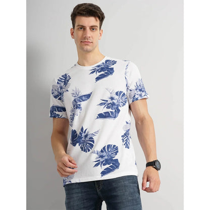 White Floral Cotton T-Shirt