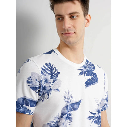 White Floral Cotton T-Shirt