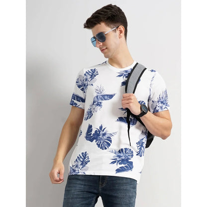 White Floral Cotton T-Shirt