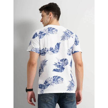 White Floral Cotton T-Shirt