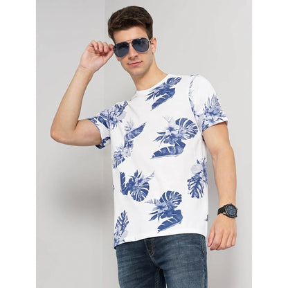 White Floral Cotton T-Shirt