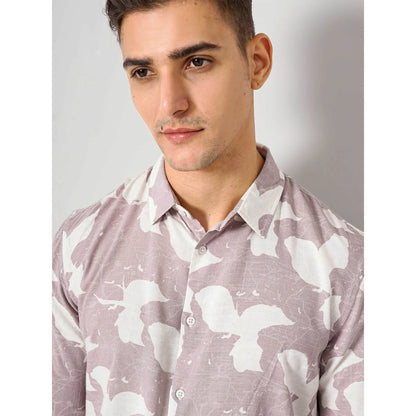 Pink Abstract Viscose Shirt