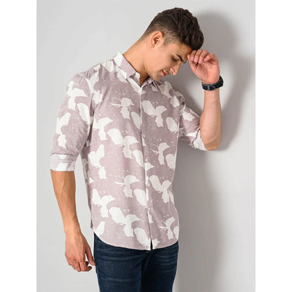 Pink Abstract Viscose Shirt