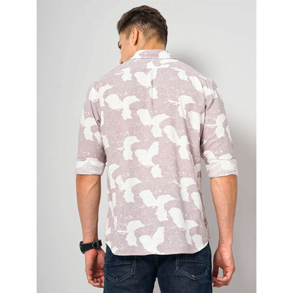 Pink Abstract Viscose Shirt