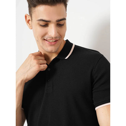 Cream Solid Cotton Polo