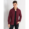 Celio* Striped Regular Fit Cotton Maroon Shirt