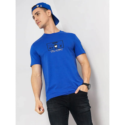 Blue Lock - Blue Printed Cotton T-shirt