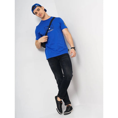 Blue Lock - Blue Printed Cotton T-shirt