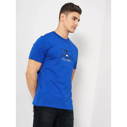 Blue Lock - Blue Printed Cotton T-shirt