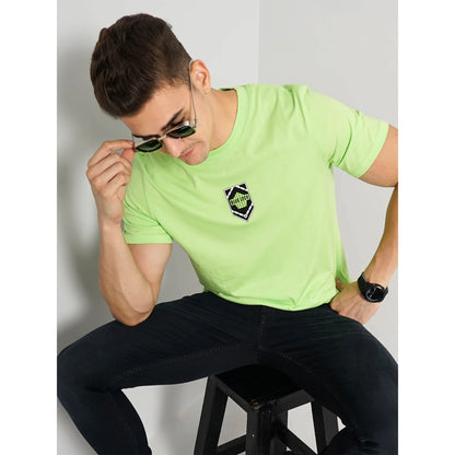 Blue Lock - Lime Green Printed Cotton T-shirt