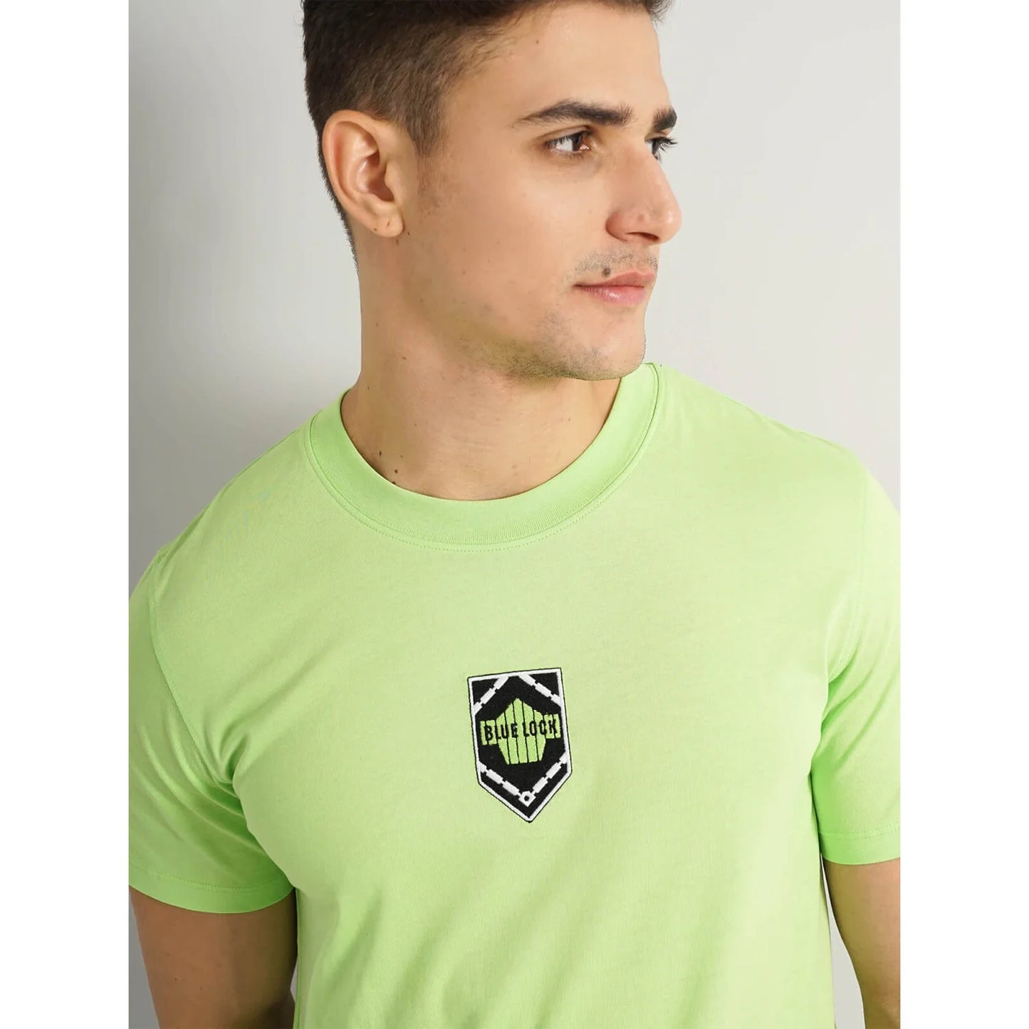 Blue Lock - Lime Green Printed Cotton T-shirt