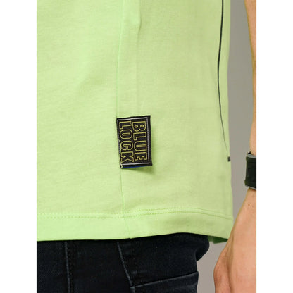 Blue Lock - Lime Green Printed Cotton T-shirt