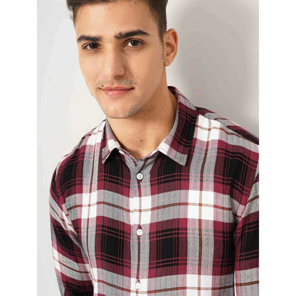 Cream Checks Viscose Shirt