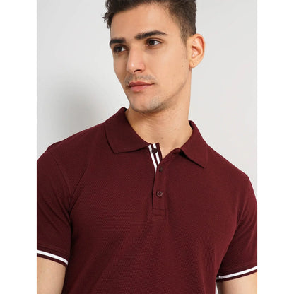 Cream Solid Cotton Polo