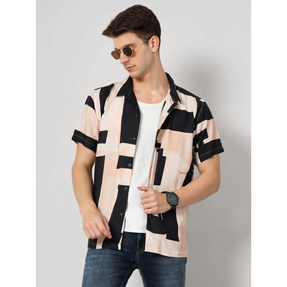 Celio* Geometric Regular Fit Viscose Multi Shirt