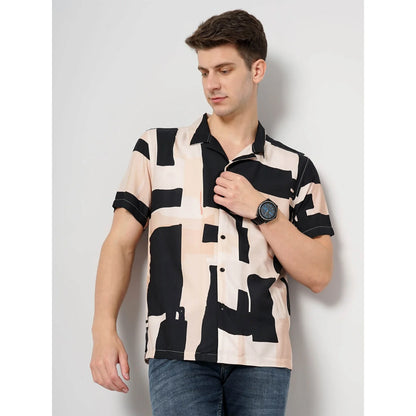 Celio* Geometric Regular Fit Viscose Multi Shirt
