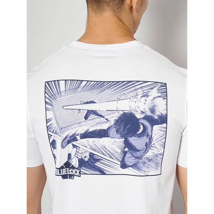 Blue Lock - White Printed Cotton T-shirt