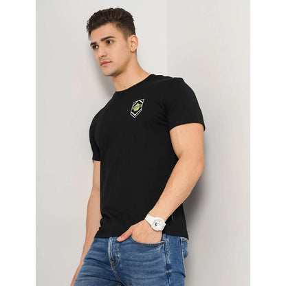 Blue Lock - Black Printed Cotton T-shirt