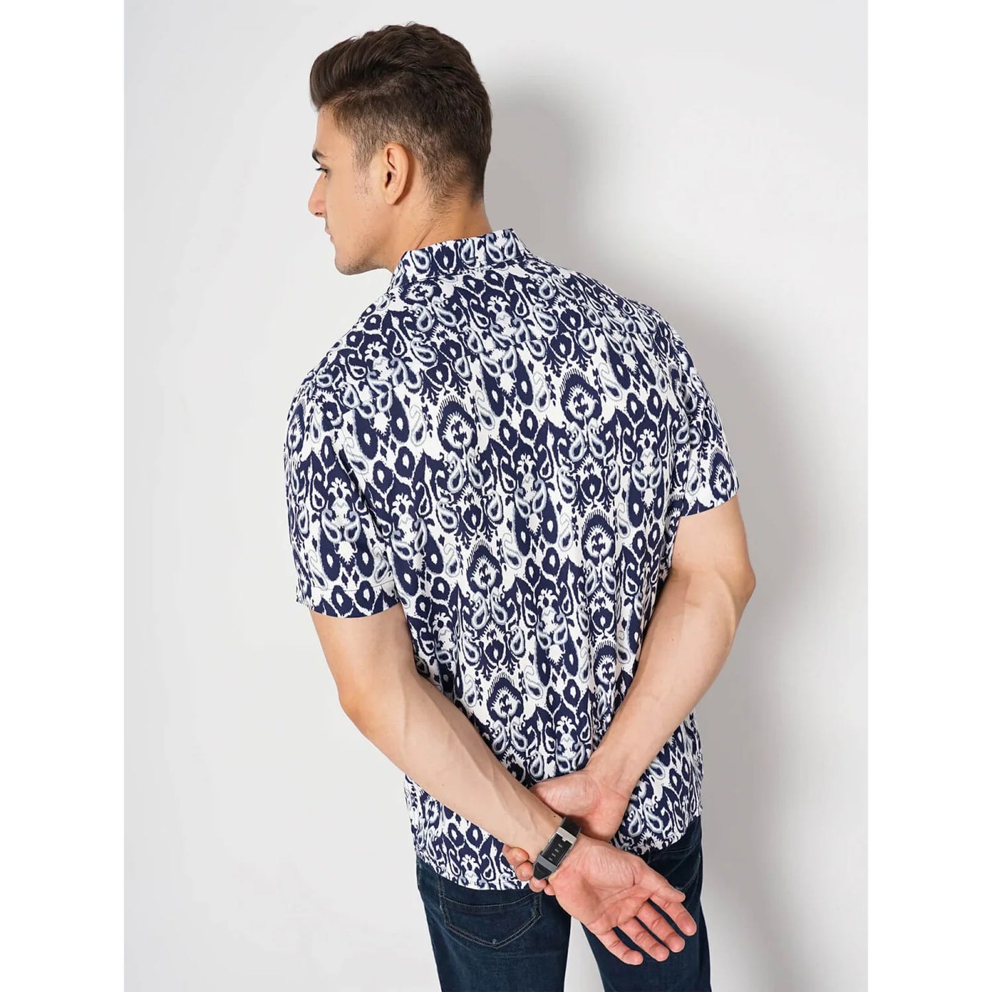 Cream Paisley Cotton Shirt