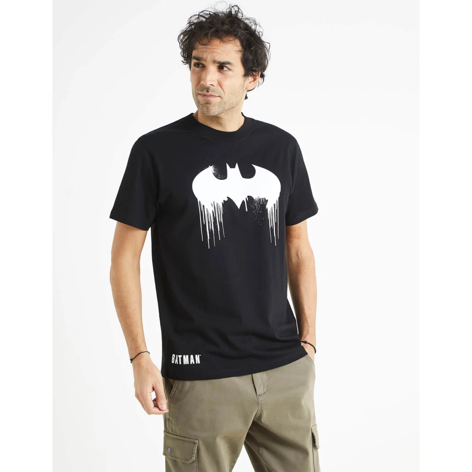 Batman - Black Printed Regular Fit Casual T-Shirt