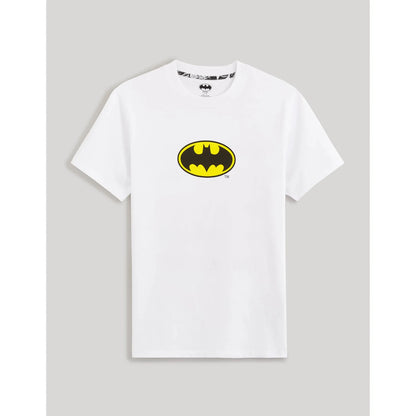 Batman - Optical White Printed Regular Fit Casual T-Shirt