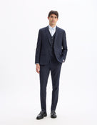 Celio* Men Blue Solid Regular Fit Polyester Blend Waistcoat