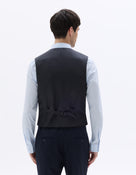 Celio* Men Blue Solid Regular Fit Polyester Blend Waistcoat