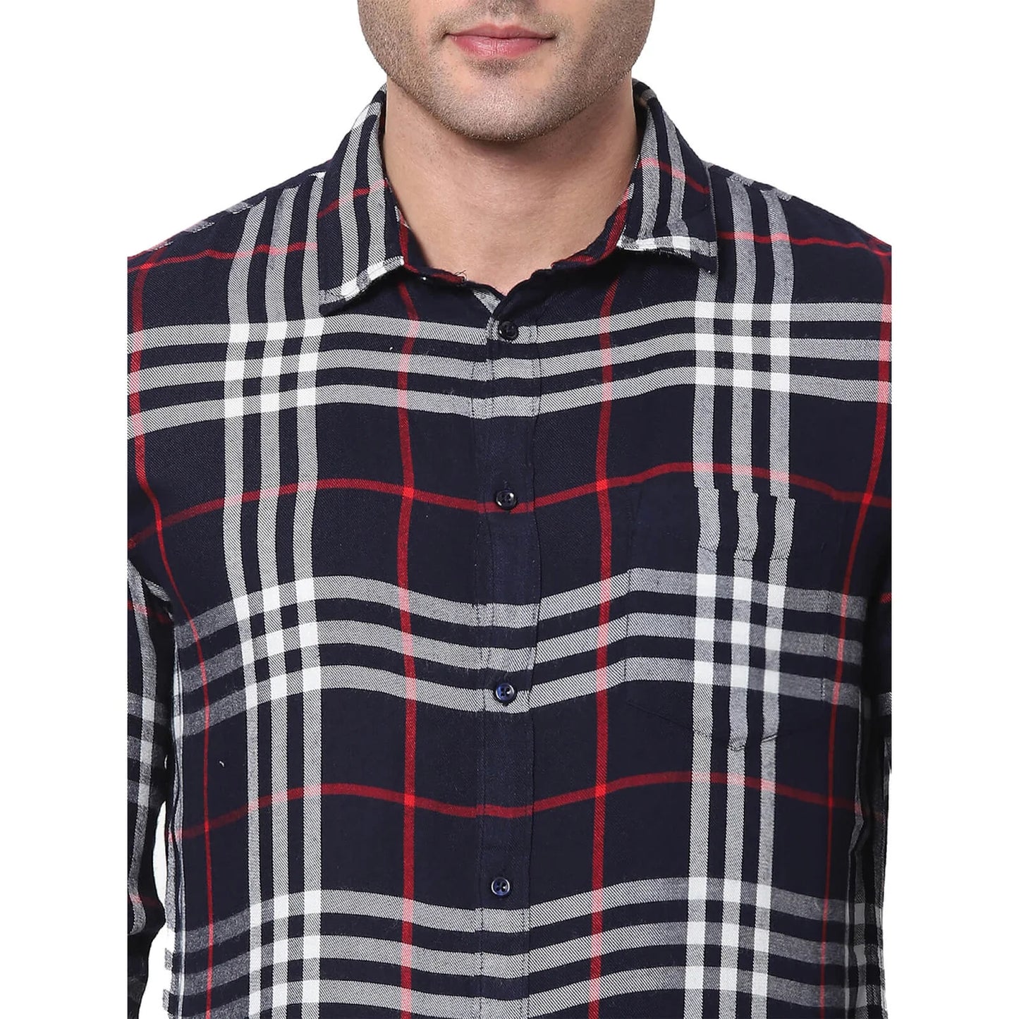 Blue Checks Viscose Shirt