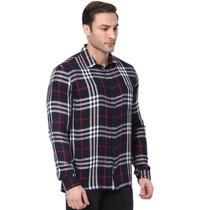 Blue Checks Viscose Shirt