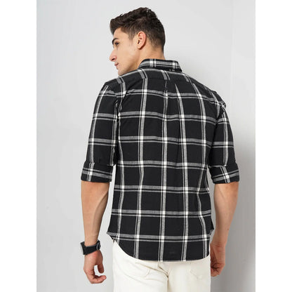 Cream Checks Linen Shirt