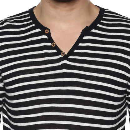 White Striped Cotton T-shirt