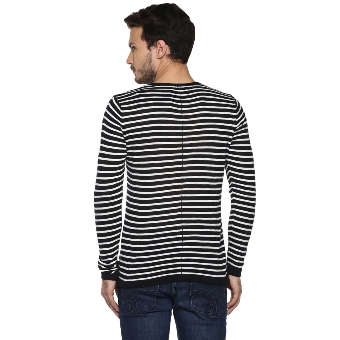 White Striped Cotton T-shirt