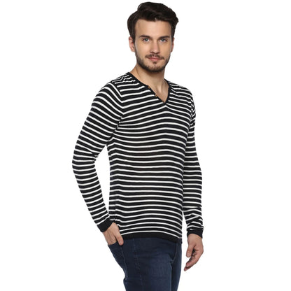 White Striped Cotton T-shirt