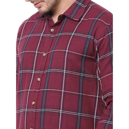 Red Checks Cotton Shirt