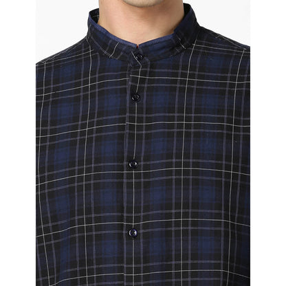 Blue Checks Cotton Shirt