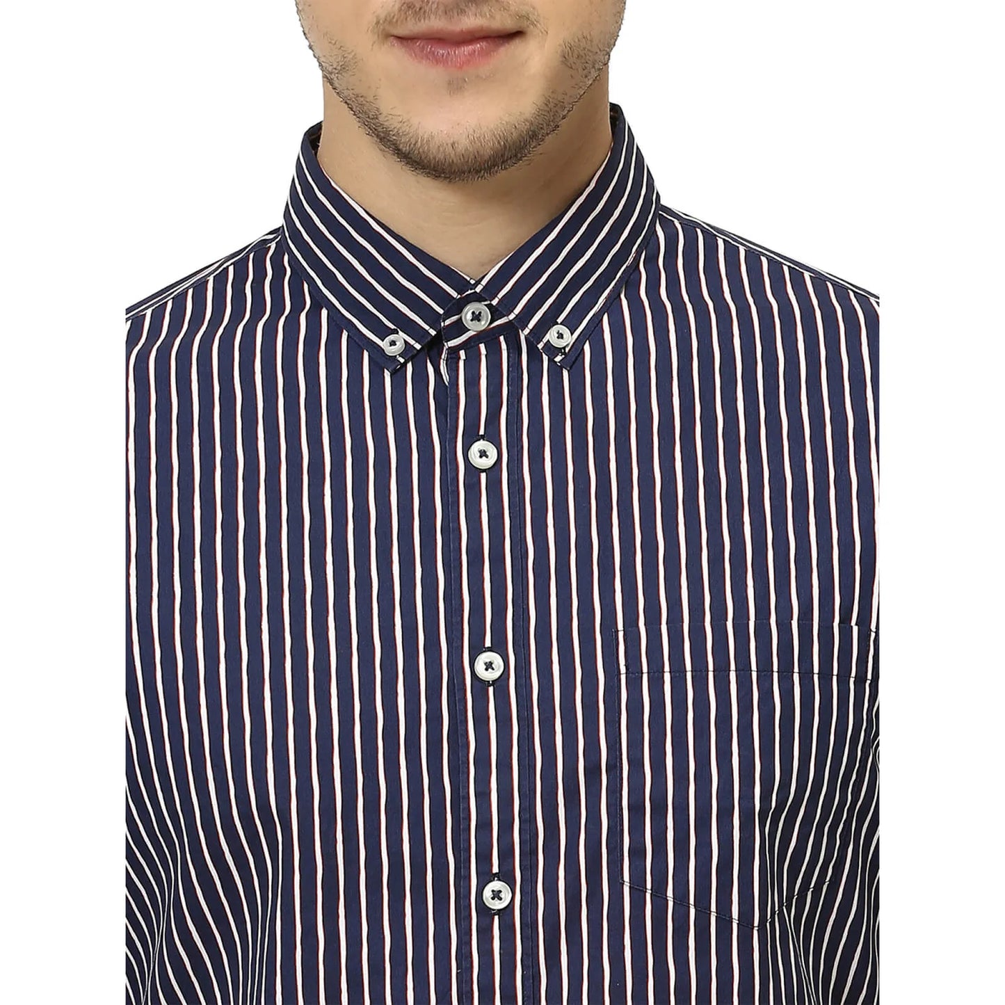 White Striped Cotton Shirt