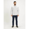 Celio* Striped Regular Fit Cotton-Blend Blue Shirt
