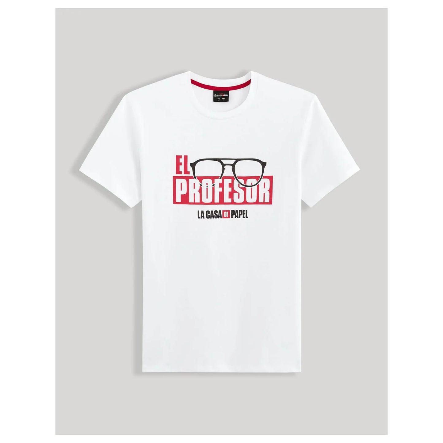 Money Heist - White Printed Cotton T-Shirt