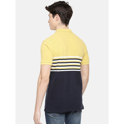 Yellow Striped Cotton Polo